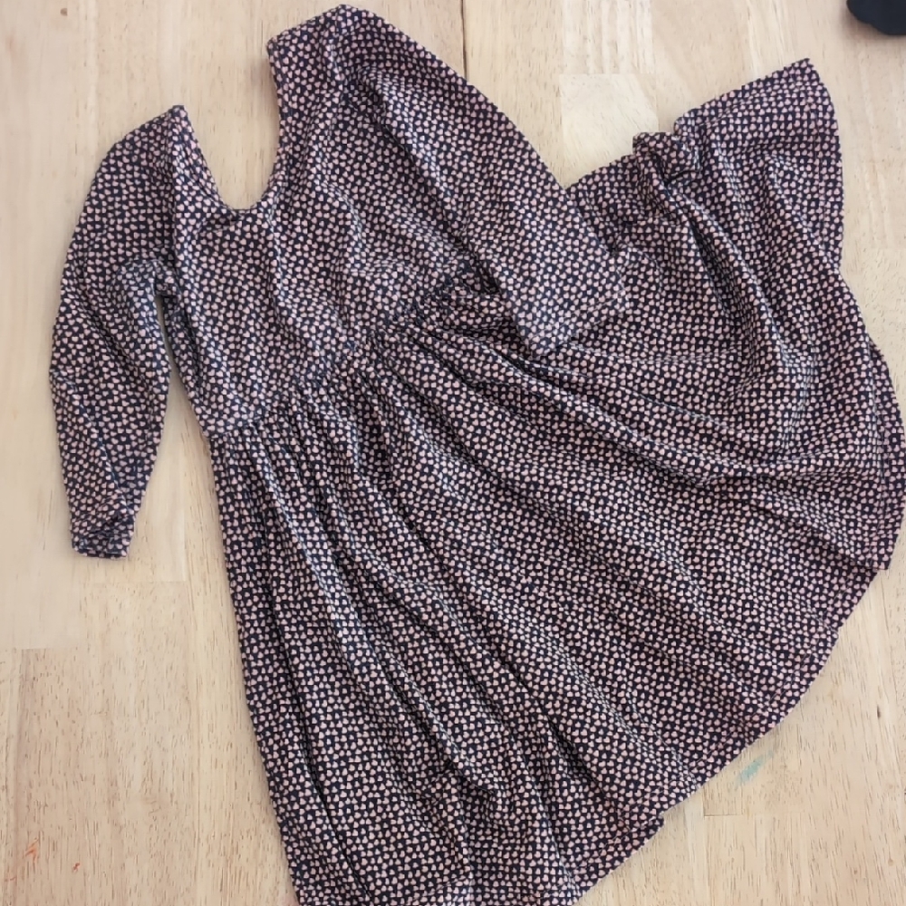 Alice + Ames Long Sleeve Ballet Dress In Heart Print